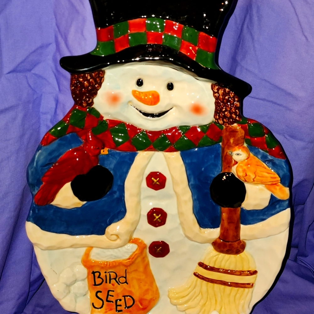 Large Snowman Platter